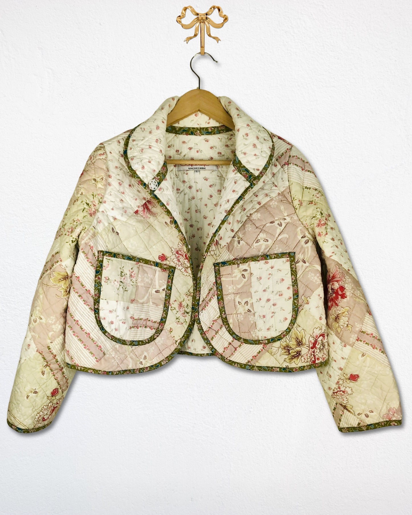 Brisbane Winter quilted jacket - Pink patchwork