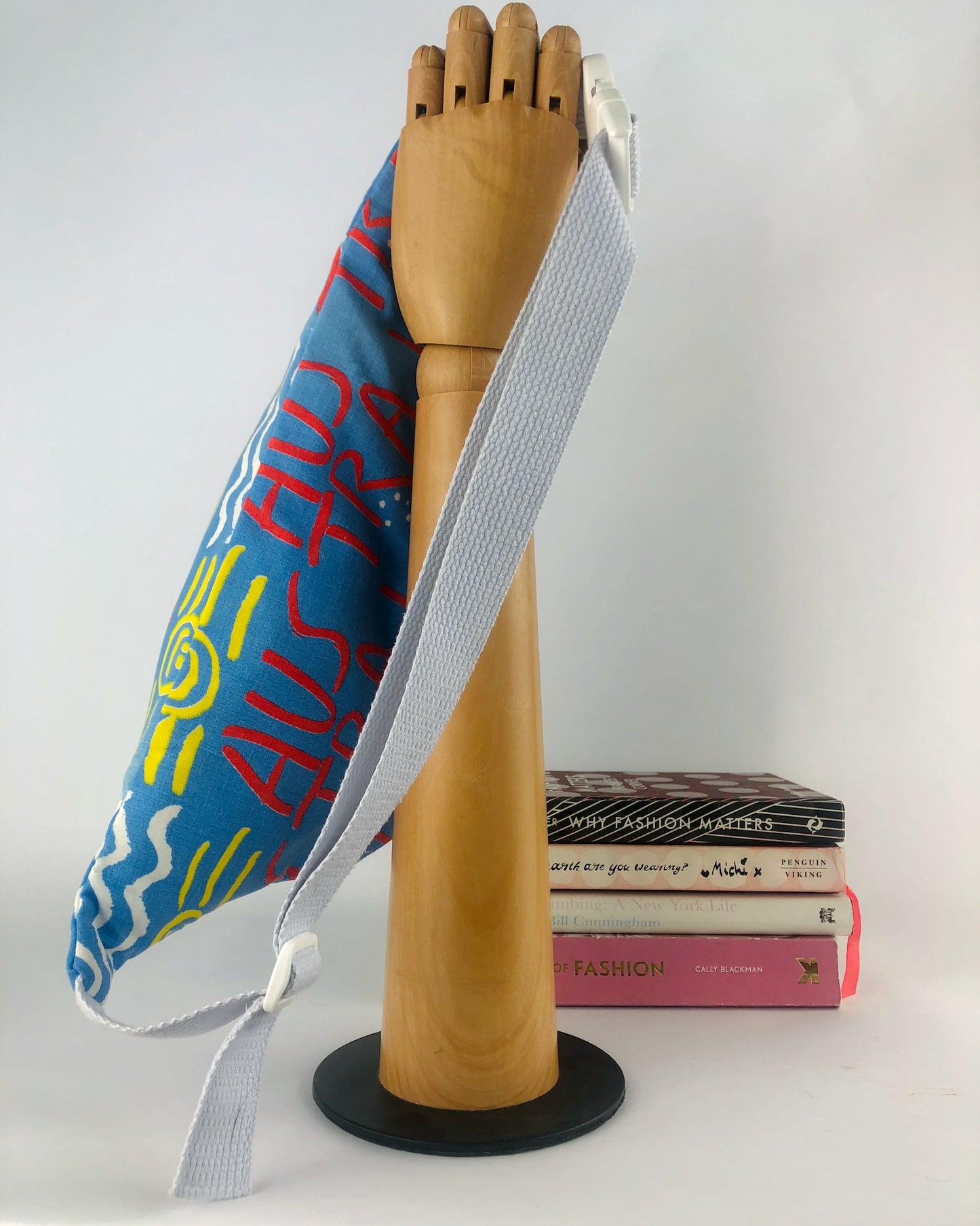 Handmade bumbag with adjustable strap and 80s Australiana print design