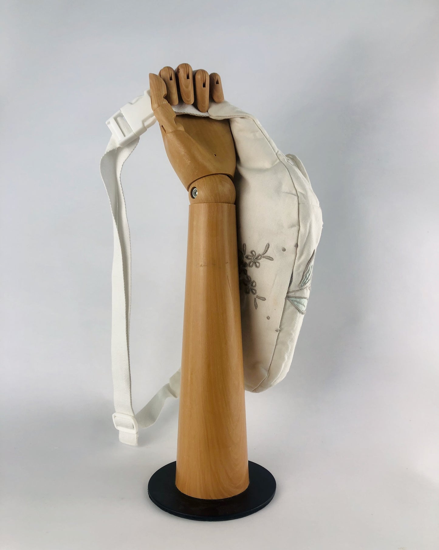 sustainably made fanny pack made from thrifted and re purposed materials