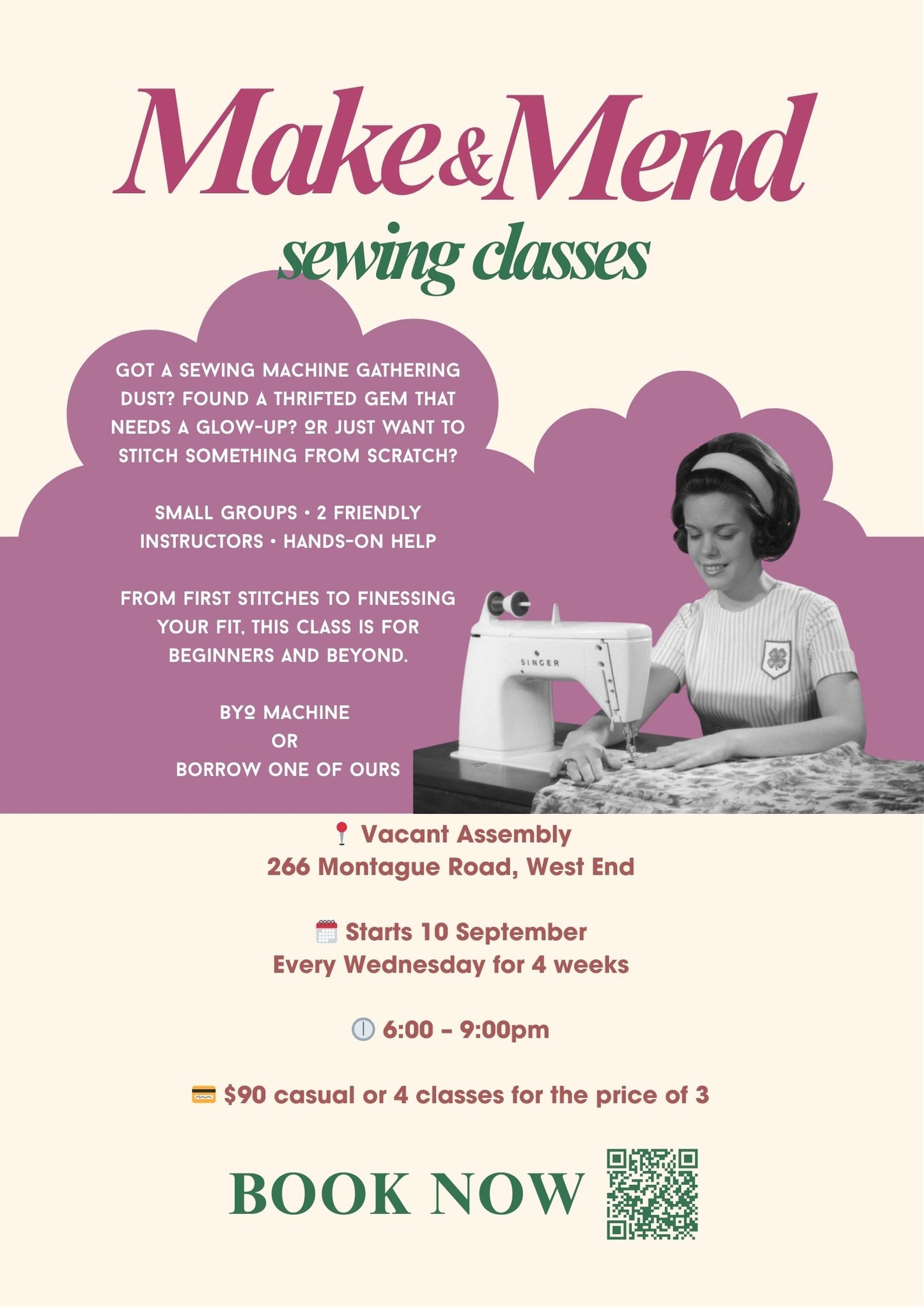 Make and Mend group sewing classes - Beginners to Intermediate