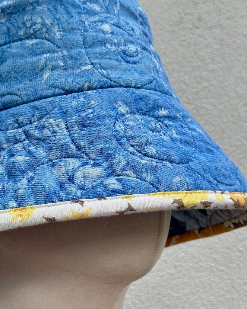 Blue Moon Quilted Patchwork Bucket Hat