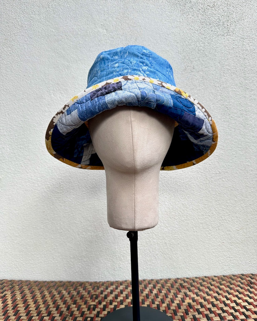 Blue Moon Quilted Patchwork Bucket Hat