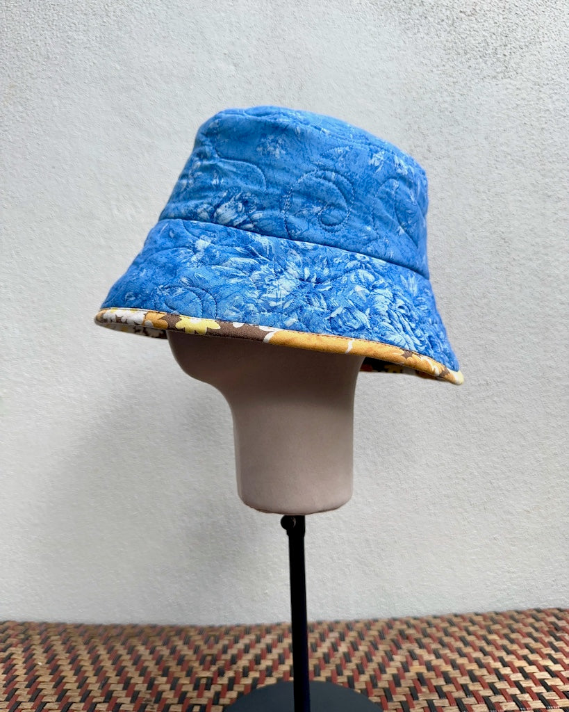 Blue Moon Quilted Patchwork Bucket Hat
