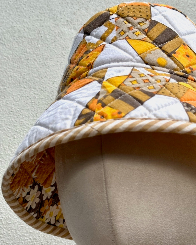 Golden Hour Quilted Patchwork Bucket Hat