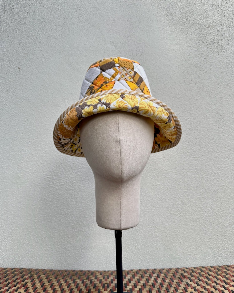Golden Hour Quilted Patchwork Bucket Hat