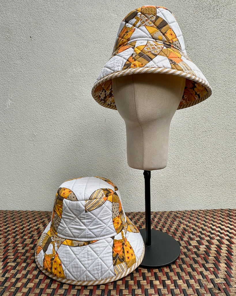 Golden Hour Quilted Patchwork Bucket Hat