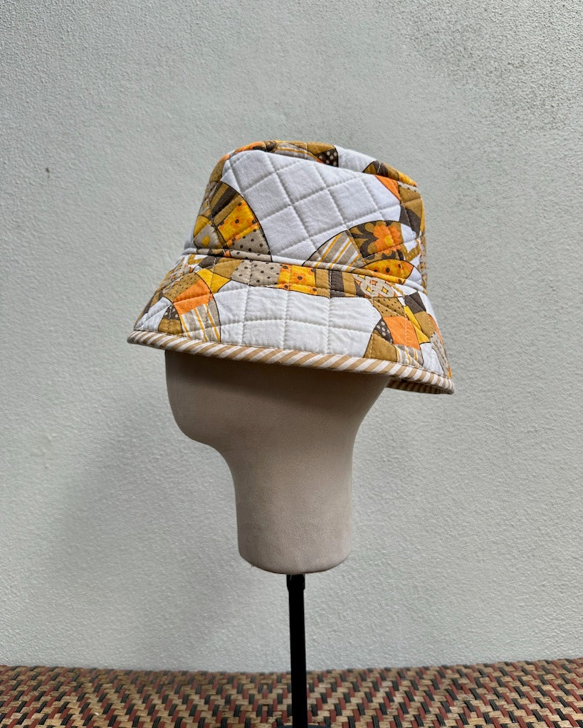 Golden Hour Quilted Patchwork Bucket Hat