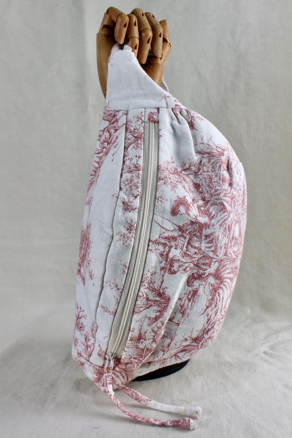 Bumbag - Pink and White Toile De Jouy