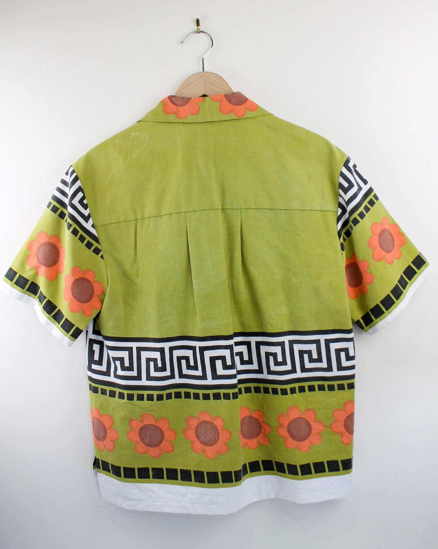 Gentle Folk Shirt - Orange Flower - XL